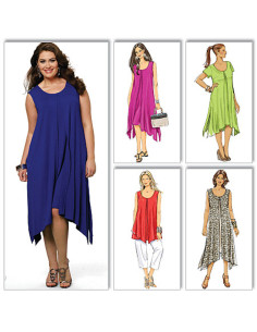 Patroon voor top, jurk en broek - Butterick 5655