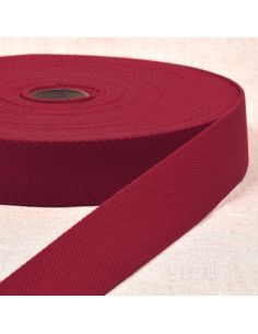 Polyester band met katoenen look - Rood