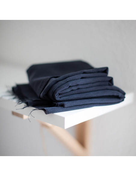 Tencel crêpe stof - Zwart