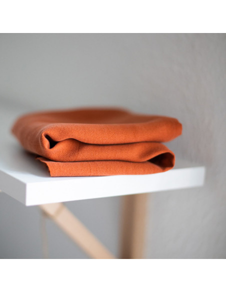 Tencel crêpe stof - Roestkleurig