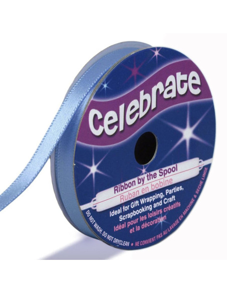 Celebrate satijnlint blauw - 6 mm x 6 meter