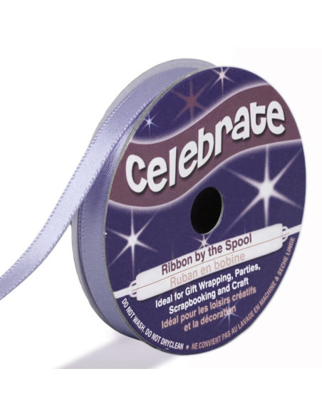 Satijnen lint Celebrate lila - 6 mm x 6 meter