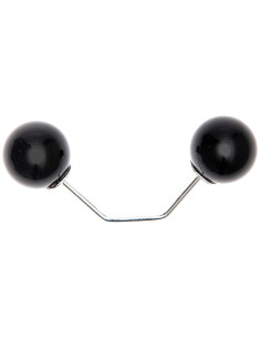 Schroefspeld met 2 koppen, zilver, 65 mm - Zwart