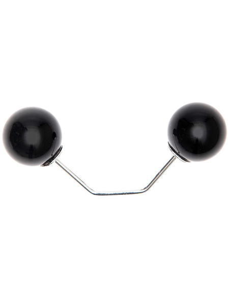 Schroefspeld met 2 koppen, zilver, 65 mm - Zwart