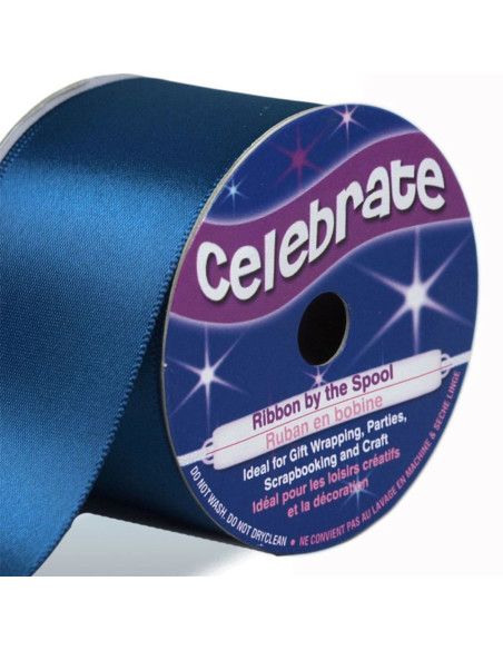 Satijnen lint Celebrate marineblauw - 38 mm x 4 meter