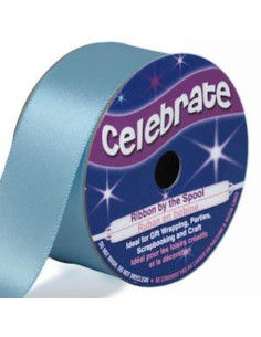 Lichtblauw satijnen lint Celebrate - 25 mm x 4 meter