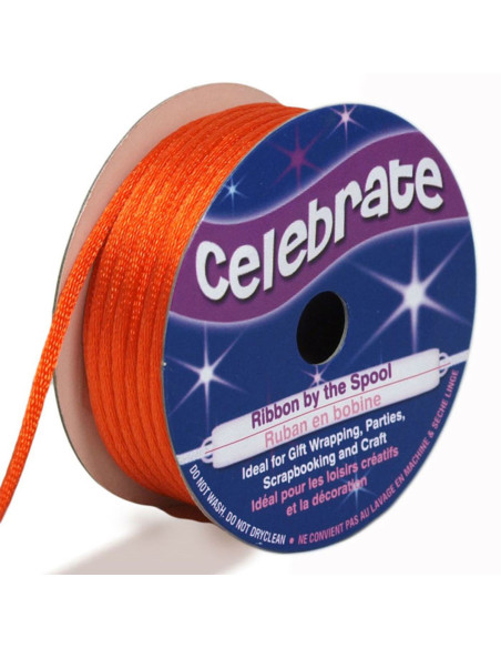 Ratstaartkoord Celebrate oranje - 2 mm x 10 meter