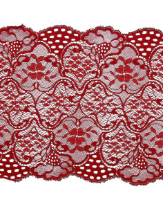 Elastisch kant grote breedte - Rood