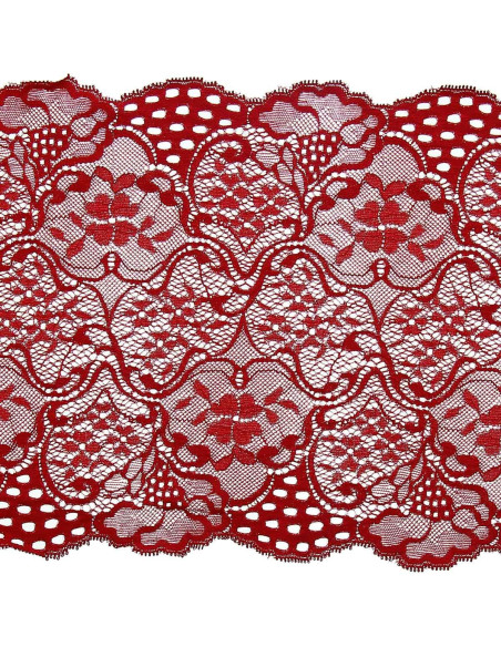 Elastisch kant grote breedte - Rood