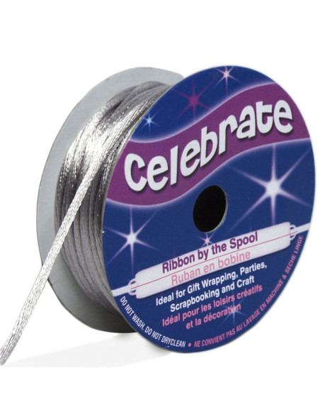 Ratstaartkoord Celebrate zilver - 2 mm x 10 meter