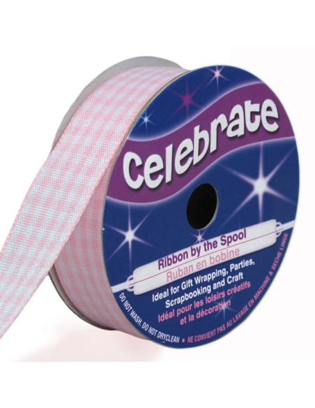Vichy lint Celebrate roze - 15 mm x 4 meter
