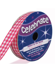 Vichy lint Celebrate fuchsia -15 mm x 4 meter