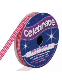 Vichy lint Celebrate fuchsia - 6 mm x 5 meter
