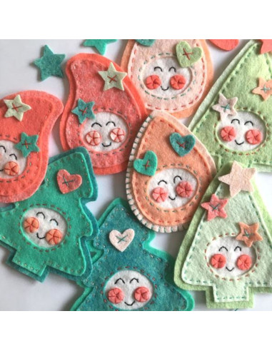 Kawaii kerst viltpakket