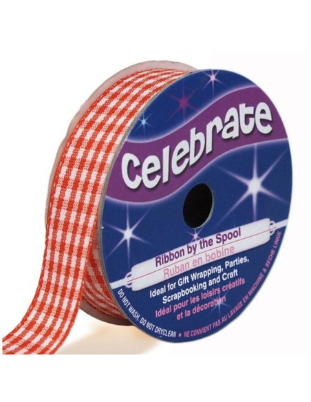 Vichy lint Celebrate oranje -15 mm x 4 meter