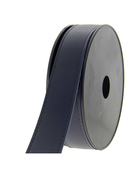 Imitatieleren riem - Marineblauw