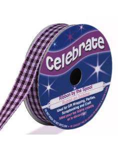 Vichy lint Celebrate violet - 9 mm x 5 meter
