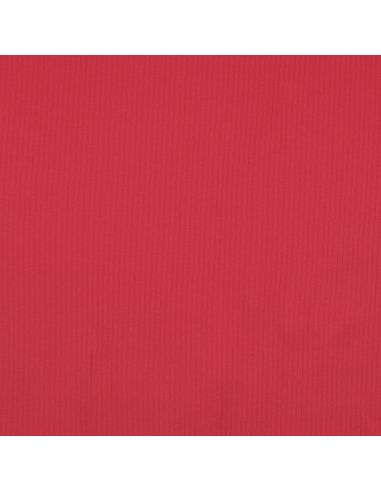 Geribbelde katoenen jersey stof - Rood