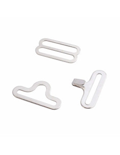 Set van 100 vlinderdasclips - Zilver 2