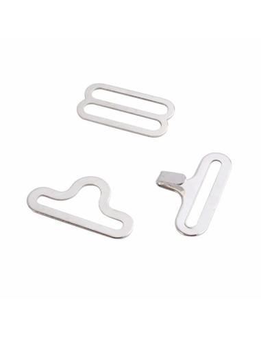Set van 100 vlinderdasclips - Zilver