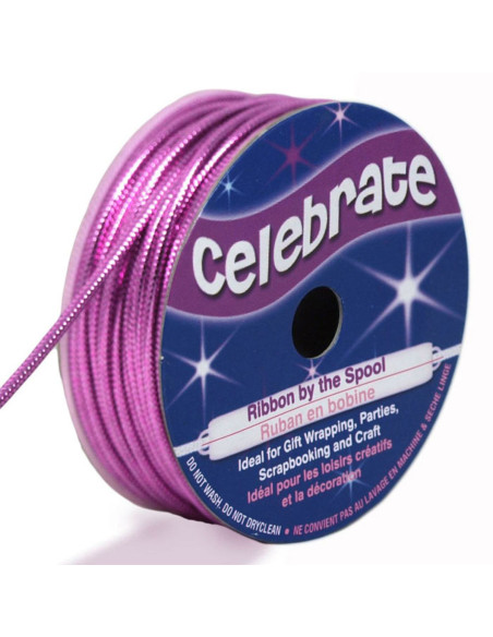 Lurex koord Celebrate roze - 1,6 mm x 8 meter
