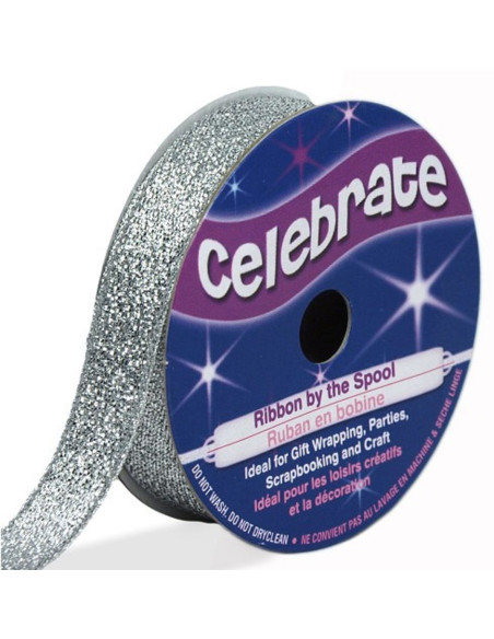 Celebrate zilverkleurig metallic lint - 13 mm x 5 meter
