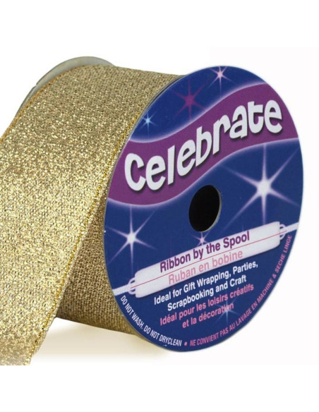 Metallische lint Celebrate goud - 26 mm x 4 meter