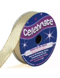 Metallische lint Celebrate or clair - 13 mm x 5 meter