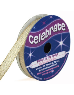 Metallische lint Celebrate or clair - 7 mm x 6 meter