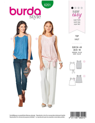 Top patroon - Burda 6201