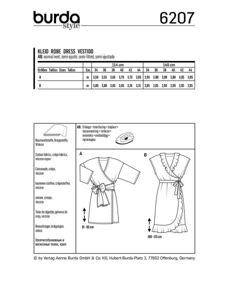 Jurkpatroon - Burda 6207