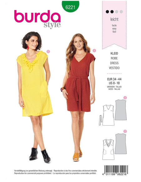 Jurkpatroon - Burda 6221