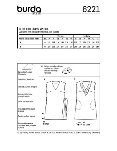 Jurkpatroon - Burda 6221