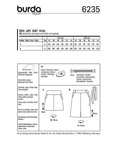 Rokpatroon - Burda 6235