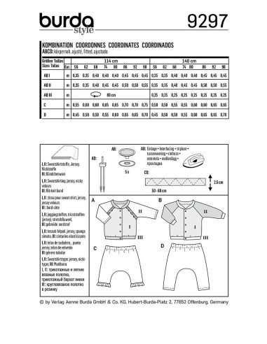 Jas patroon - Burda 9297