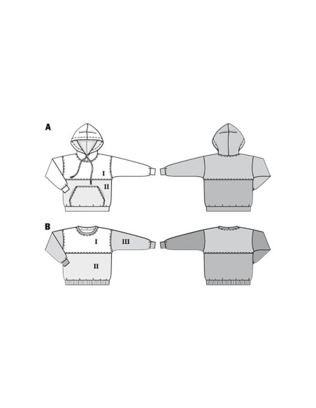Sweatshirt patroon - Burda 9301