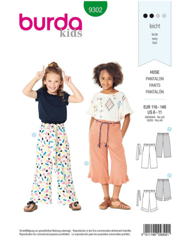 Broekpatroon - Burda 9302