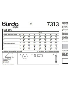 Cape patroon - Burda 7313 2