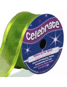 Organza lint Celebrate appelgroen - 25 mm x 4 m