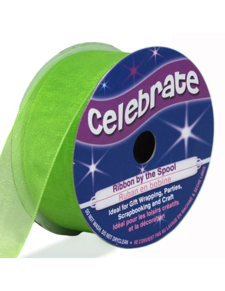 Organza lint Celebrate anijsgroen - 20 mm x 5 m