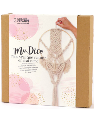 Macramé kit ophanging cirkel in bamboe