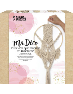Macramé kit ophanging cirkel in bamboe 2