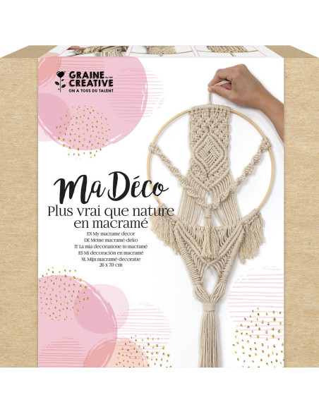 Macramé kit ophanging cirkel in bamboe