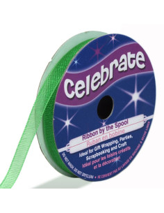 Donkergroene organza lint Celebrate - 6 mm x 8 m