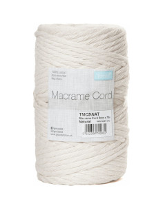 Natuurlijke macramé katoensnoer 5 mm