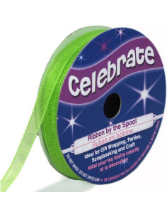 Organza lint Celebrate anijsgroen - 6 mm x 8 m