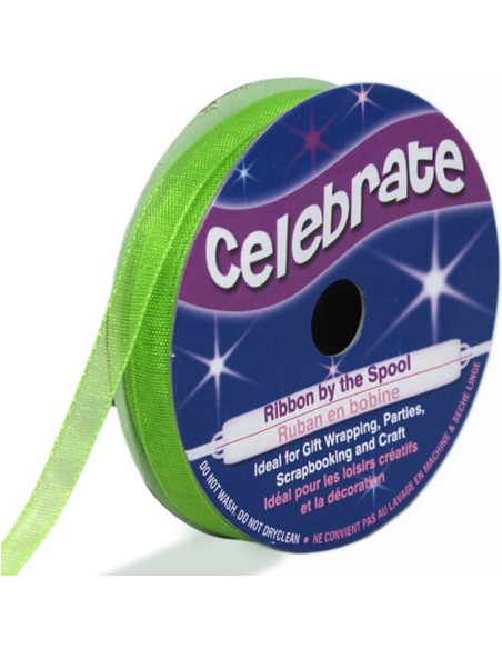 Organza lint Celebrate anijsgroen - 6 mm x 8 m