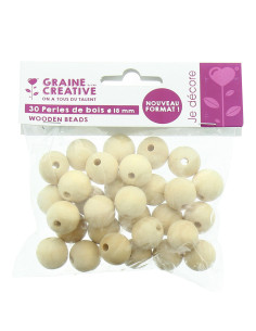 Natuurlijke houten kralen voor macramé 18 mm