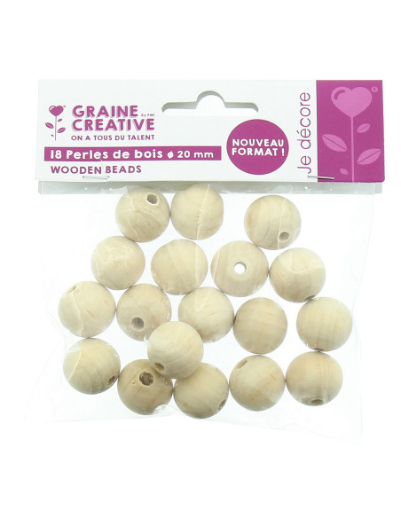 Natuurlijke houten kralen voor macramé 20 mm