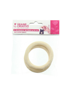 Natuurlijke houten ringen voor macramé 75 mm
